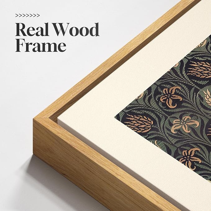 Framed Vintage William Morris Canvas Wall Art Set of 3, Nature Rustic Botanical - Image 5