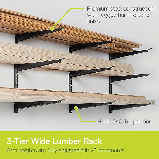 Delta Heavy Duty Lumber Storage Rack Cycle, Holds Up to 720 lbs - Image 2