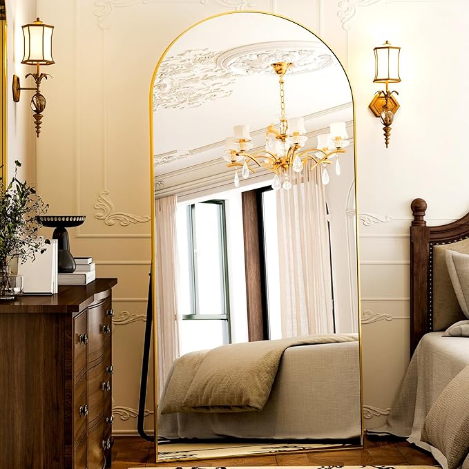 GLSLAND-77 x38 Arched Full Length Mirror by GLSLAND