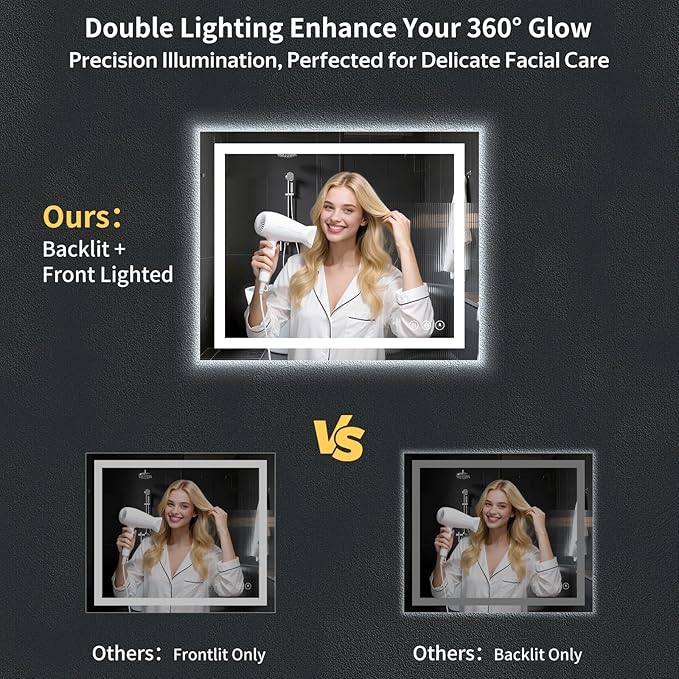 36"x30" LED Bathroom Mirror - Image 3