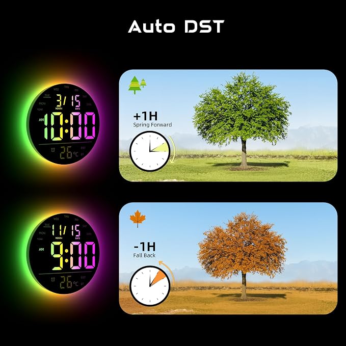 EASYERA 10" Large Digital Wall Clock - Image 7