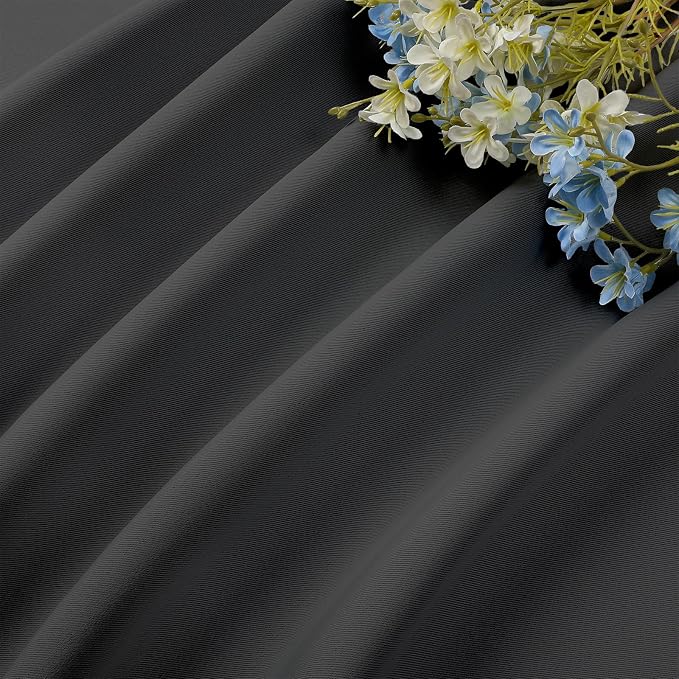 CUCRAF Dark Grey Blackout Curtains Customize, Rod Pocket Room Darkening Curtain - Image 7