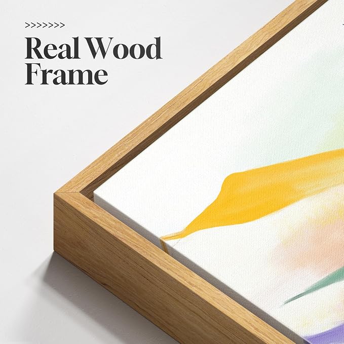 Large Framed Colorful Abstract Wall Art - Image 6