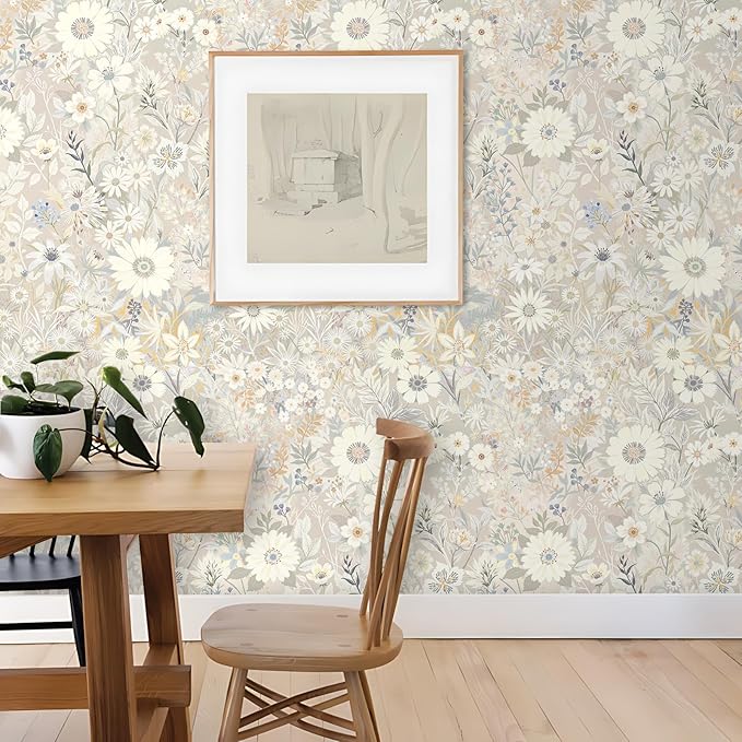Wallpaper Peel and Stick Floral Wall Paper Removable Waterproof - Image 3