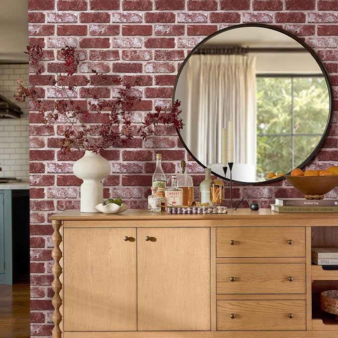 3D Faux Brick Wall Panels Peel and Stick, Small Brick-Look Textured Wall Sticker - Image 8