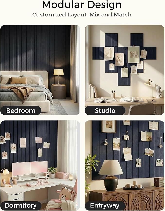 Aothia 12-Pack Felt Bulletin Board Tiles - Image 4