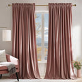 NICETOWN Pink Velvet Curtains 102 inches by NICETOWN