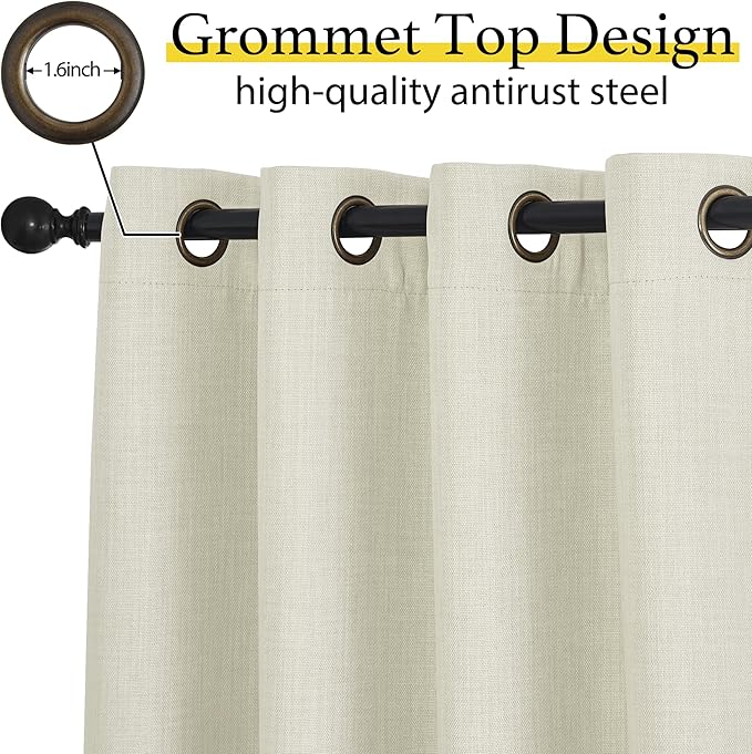 NICETOWN 30 Inch Length Curtain Valances, 2 Panels Blackout Thermal Insulating - Image 3
