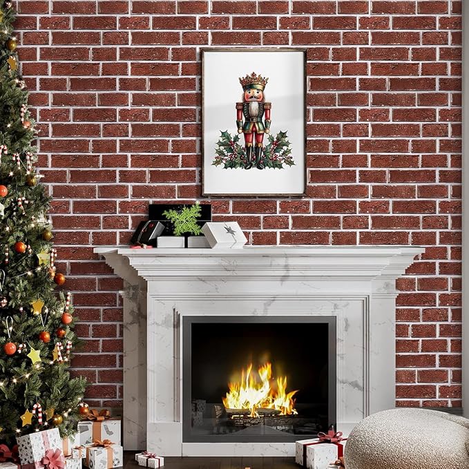 3D Peel and Stick Faux Brick Wall Panels 11.8" x 11.8" 10-Pack, Small - Image 12