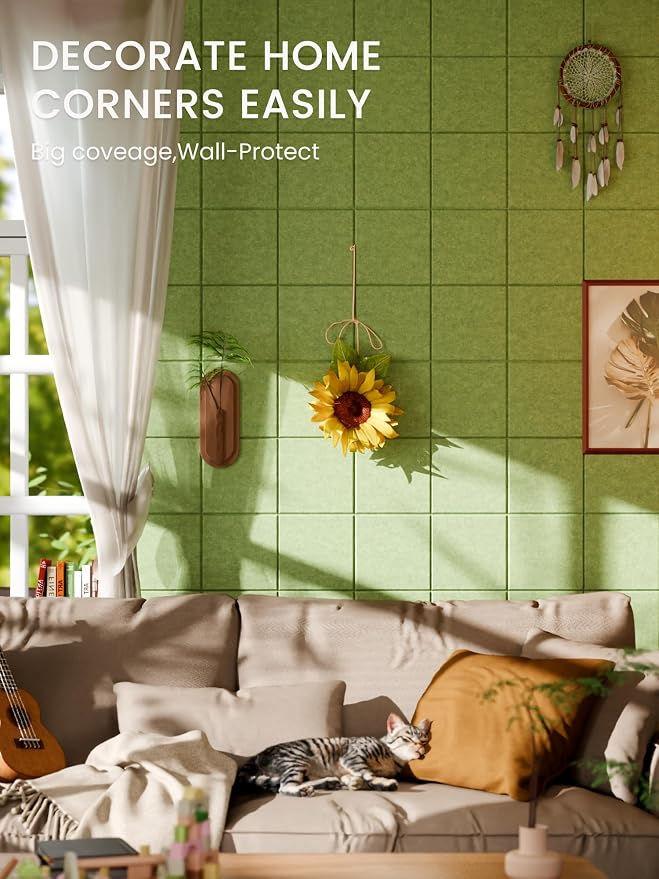 Bumusty Large Felt Bulletin Board, 30 Push Pins, 40 Adhesive Tabs, Kelly Green - Image 4
