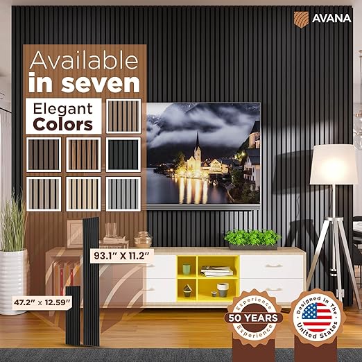 Avana Modern Acoustic Wood Wall Panels –93.2x11.25 Inch Panels – Fits 94x12 - Image 7