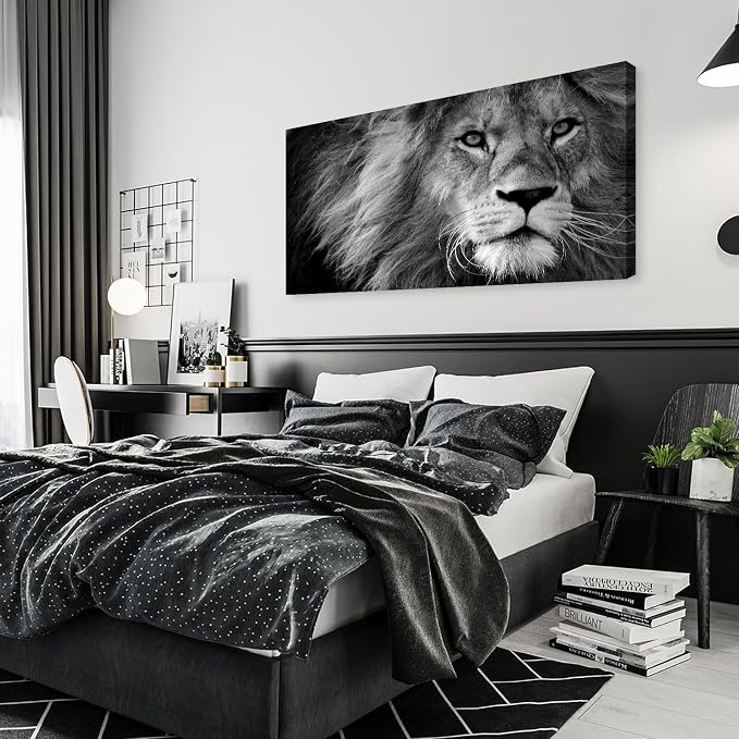 Baisuart D0198 Modern Giclee Canvas Prints Wall Art Stretched Artwork Black and - Image 5