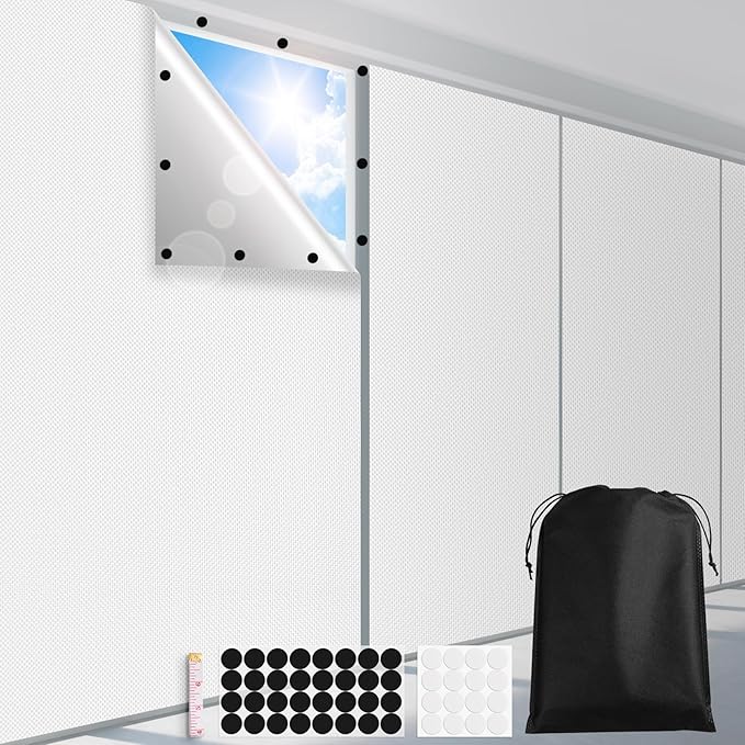 FADOTY Cuttable Blackout Shades Fabric Sheet, Portable 100% Black Out Window by FADOTY