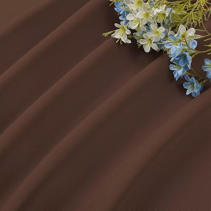 CUCRAF Brown Blackout Curtains 54 inch Length 2 Panels Set, Rod Pocket Room - Image 6