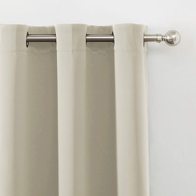 LEMOMO Light Beige Thermal Blackout Curtains/52 x 108 Inch/Set of 2 Panels Room - Image 7