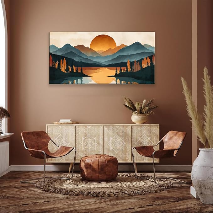 Suconvng Mountain Boho Wall Art - Image 5