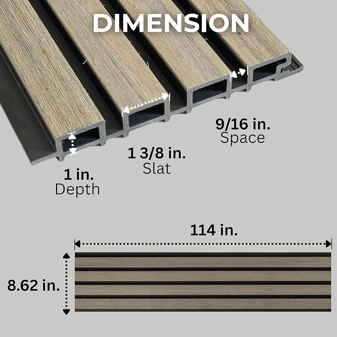 From Plain to Beautiful in Hours WPC Exterior Wall Slat Panels Waterproof - Image 2