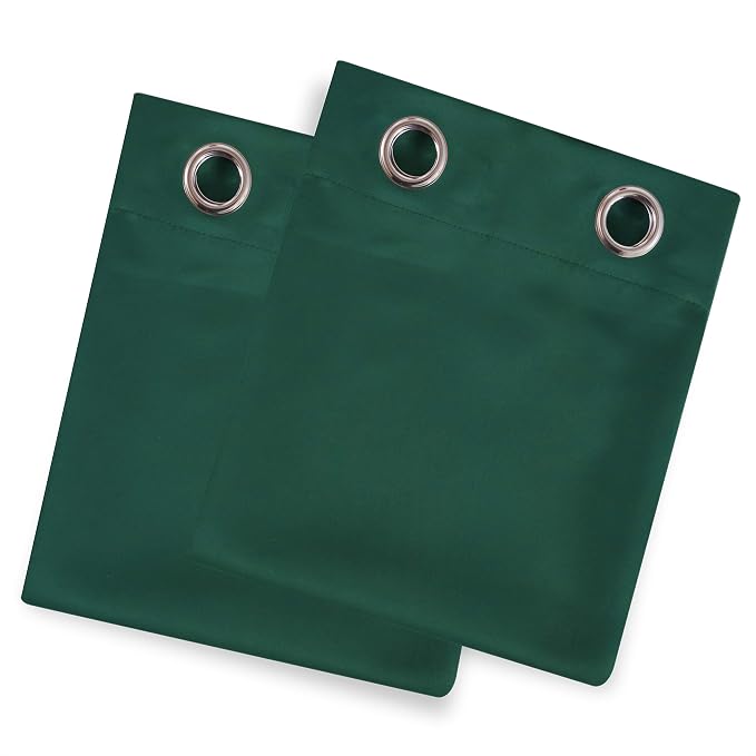 LEMOMO Dark Green Thermal Blackout Curtains/42 x 72 Inch/Set of 2 Panels Room - Image 9