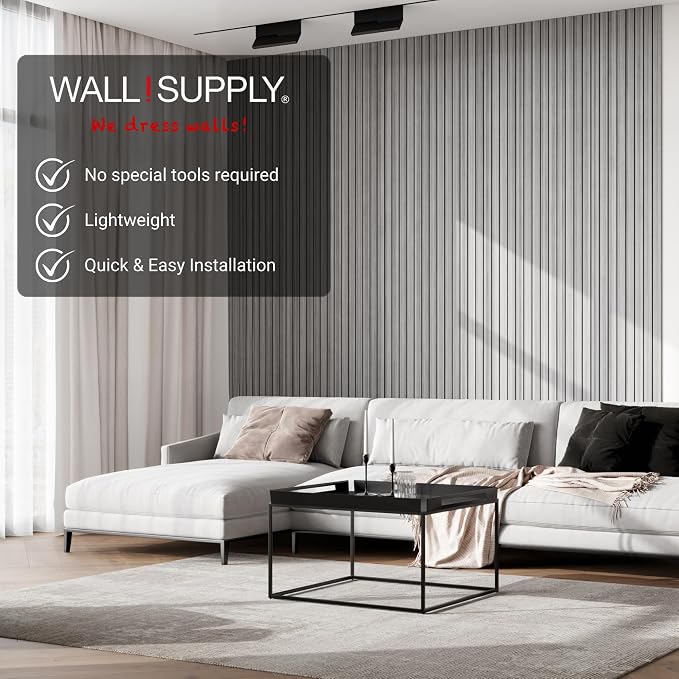 Wall!Supply Ultralight Linari Modern Grey EPS Foam Faux Wood 3D Wall Panels - Image 3