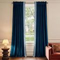 NICETOWN Rod Pocket Embroidered Trim Velvet Curtains, 2 Panels, Elegant Window by NICETOWN
