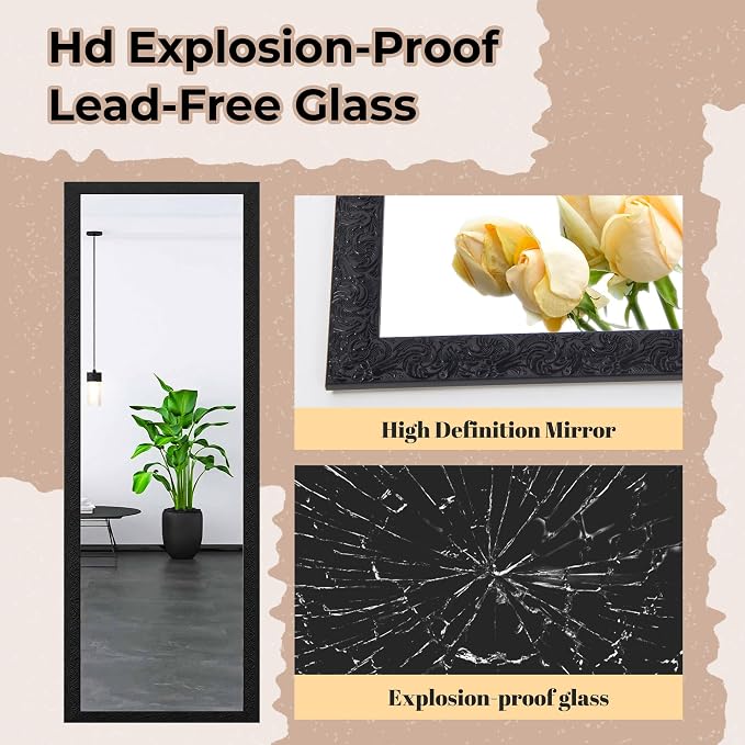 LFT HUIMEI2Y Door Mirror Full Length, Wall-Mounted Mirror Rectangle Tall - Image 4
