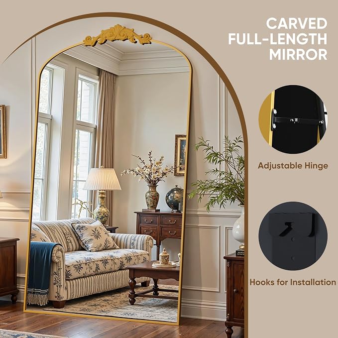 Antok Arched Full Length Mirror, Full Body Mirrors - Image 5