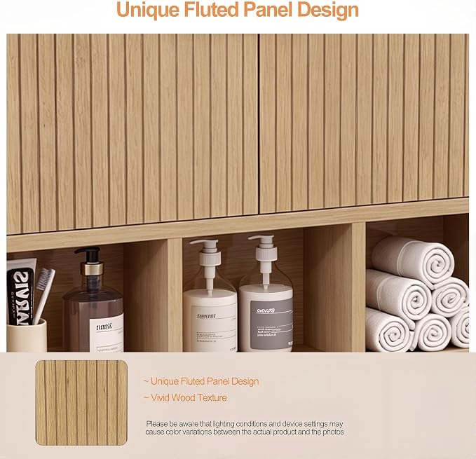Bathroom Wall Cabinet, Wooden Medicine Cabinet - Image 4