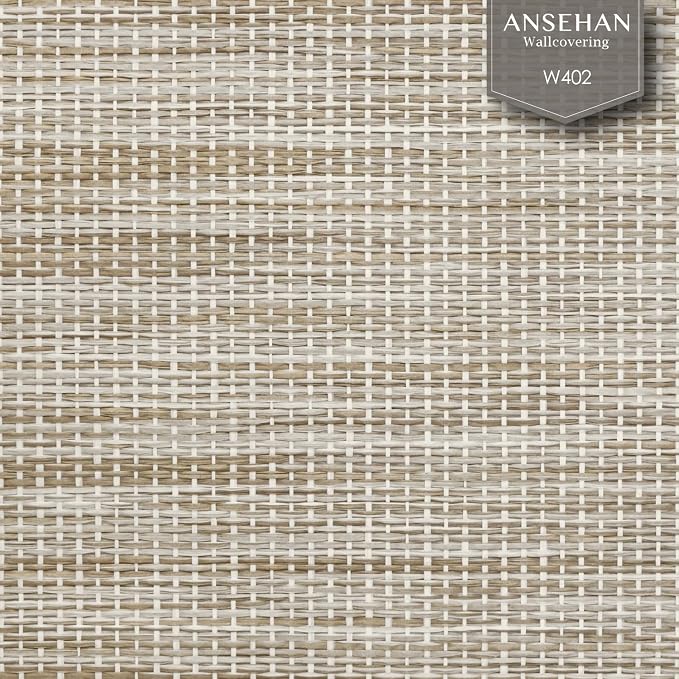 Ansehan Wallcovering W402 Marbletile Collection 36" W x 8 Yard L, Natural Paper - Image 3