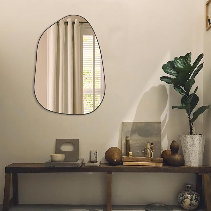 PERFNIQUE Irregular Wall Mirror Asymmetrical Mirror, Decorative Modern Wall - Image 8