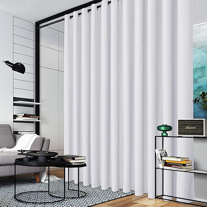 RYB HOME Extra Wide Curtain for Room Divider, 20ft Wide x 8ft Long - Image 3