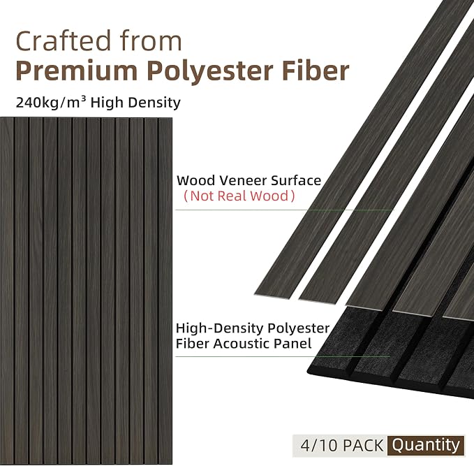 TO-TH Wood-Look Acoustic Wall Panels, 10 Pack 47.2” x 23.6” Acoustic Panels - Image 2