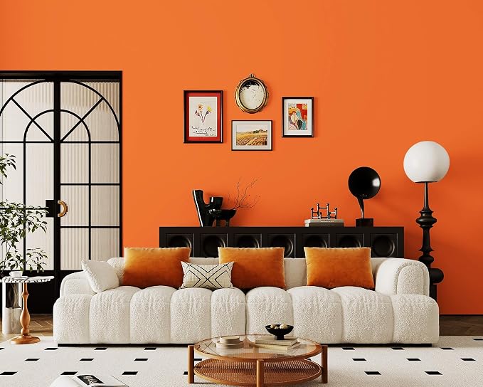 Dimoon 118''x17.7'' Orange Peel and Stick Wallpaper Contact Paper Modern Self - Image 8