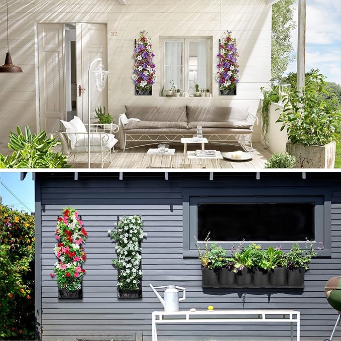 6 Pockets Hanging Planters for Outdoor Plants, One Pack Wall Planter Vertical - Image 6