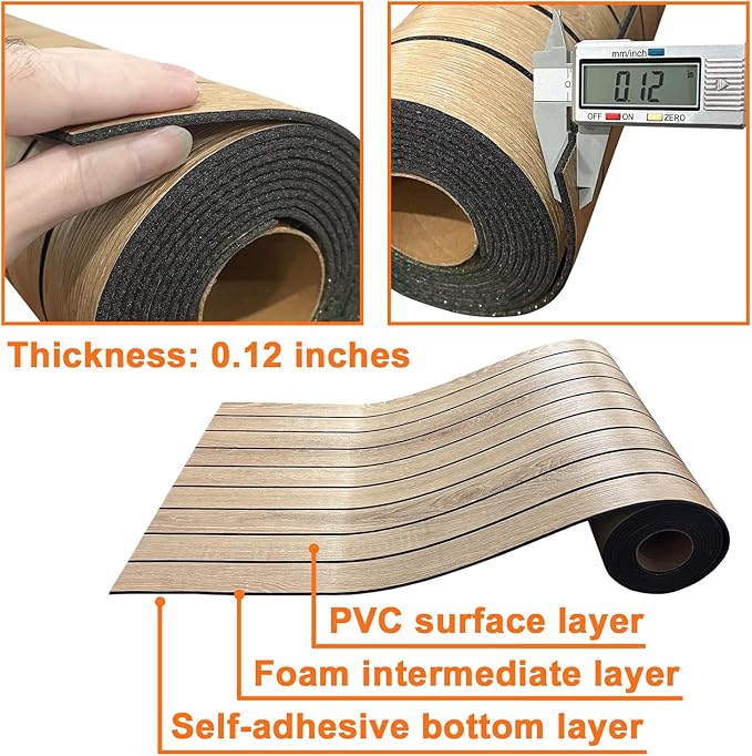 YLL YLL PVC Slat Wall Panel Peel and Stick 118"x 15.7" Faux Oak Grain Wood Slat - Image 7
