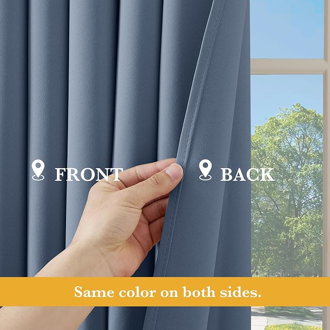 RYB HOME Blackout Thermal Insulated Curtains, Portable Curtain - Image 5