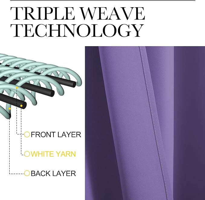 NICETOWN RV Blackout Curtains for Camper Windows, Lilac Purple, Kitchen Curtains - Image 3