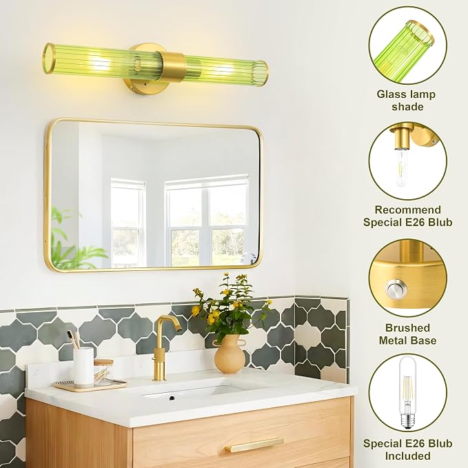 Morauroral Gold Battery Operated Wall Sconces Set of 2, Rechargeable Wall Lights - Image 2