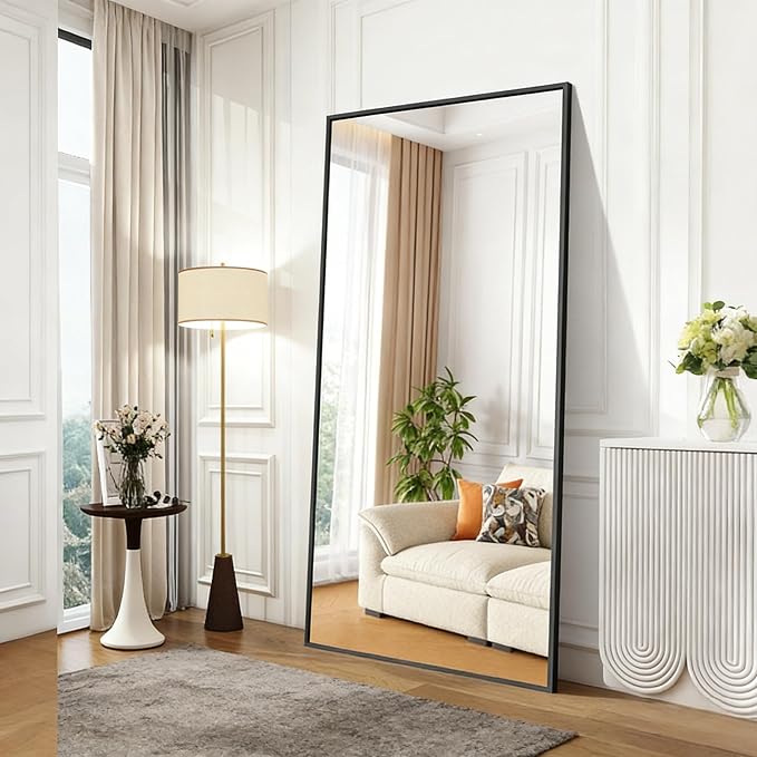 KOCUUY Black Bathroom Mirrors for Wall, 72x36 Large Rectangle Mirrors for - Image 8
