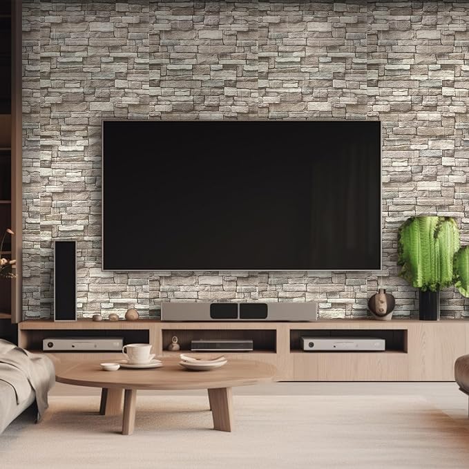 Yutianli 10PSC 3D Wall Panels Peel and Stick Faux Brick Wall Panels - Image 2