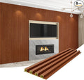 8-Pack WPC Wall Panels 108’’ x 6.1’’ 3D Slat Wall Panel Acoustic Wall Paneling by Unknown