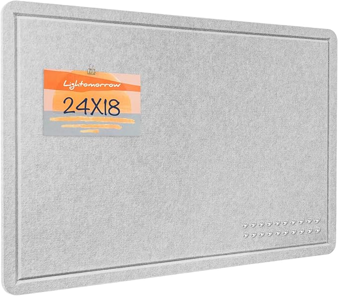 Lightomorrow Bulletin Board, 24 x 18 inches Felt Board Decorative Pin Board by Lightomorrow