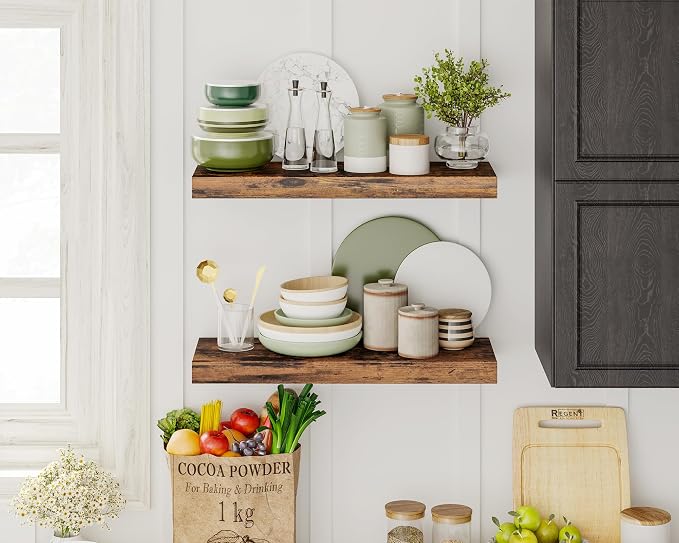 Fixwal 15.8in Floating Shelves, Farmhouse Shelf Wall Decor - Image 5