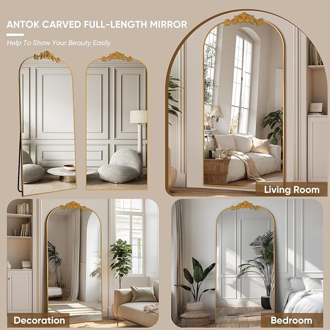Antok Arched Full Length Mirror, Full Body Mirrors - Image 7