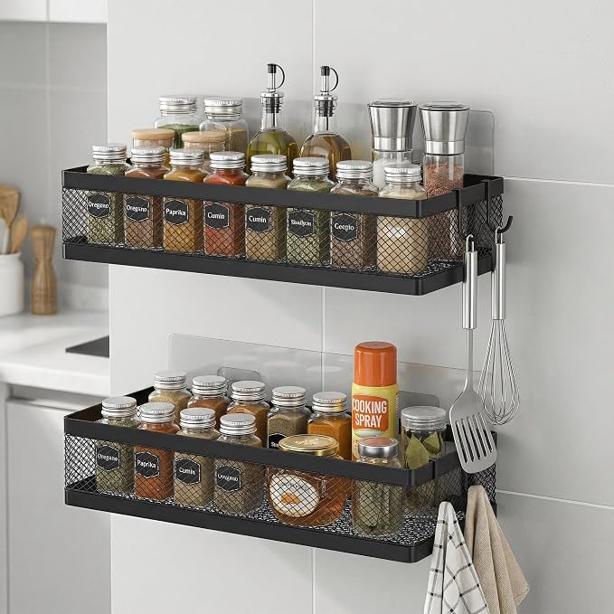 PUSDON Mesh Shower Caddy Wall Mount, Heavy Duty Adhesive Bathroom Shelf - Image 9