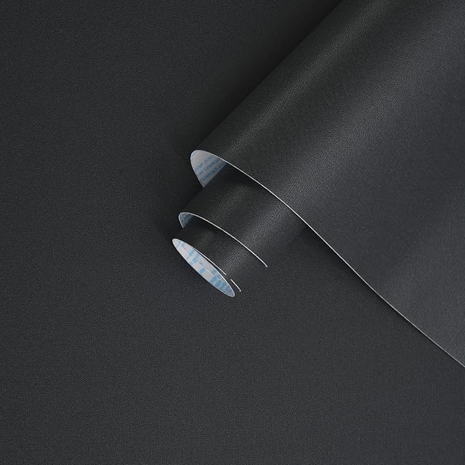 Dimoon 17.7''x393'' Peel and Stick Wallpaper Dark Grey Contact Paper by DIYYOURMOON