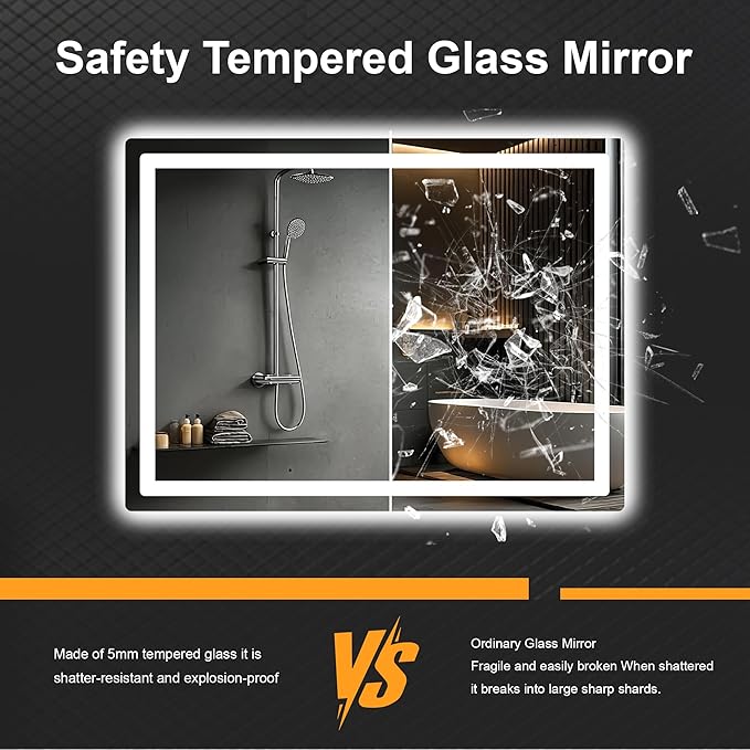 AMOISE LED Bathroom Vanity Mirror - Image 6