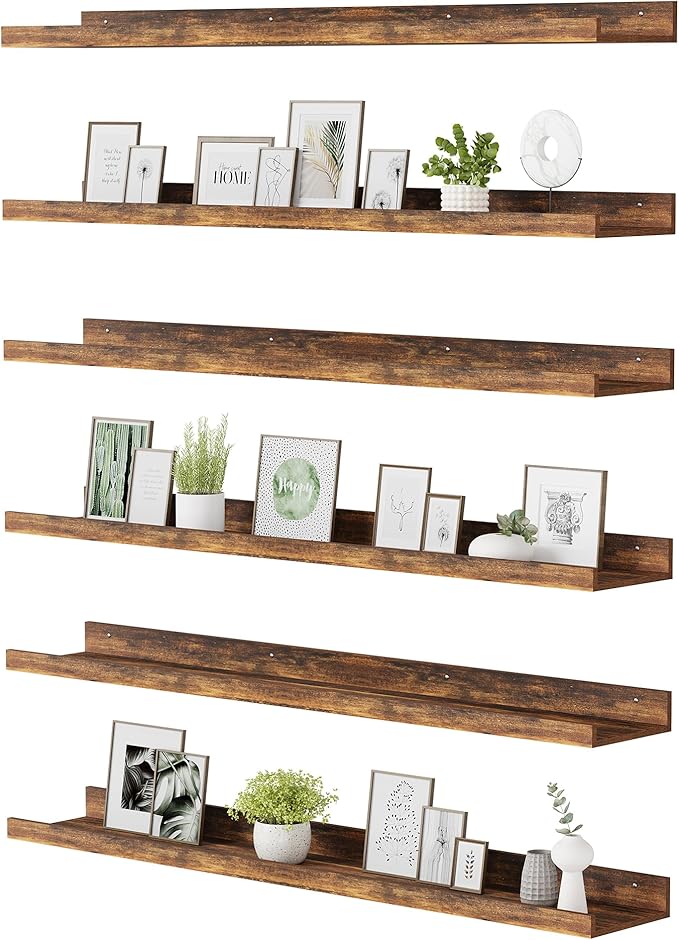 upsimples Floating Shelves for Wall, 47.3 Inch Shelves for Decor Storage Set of by upsimples