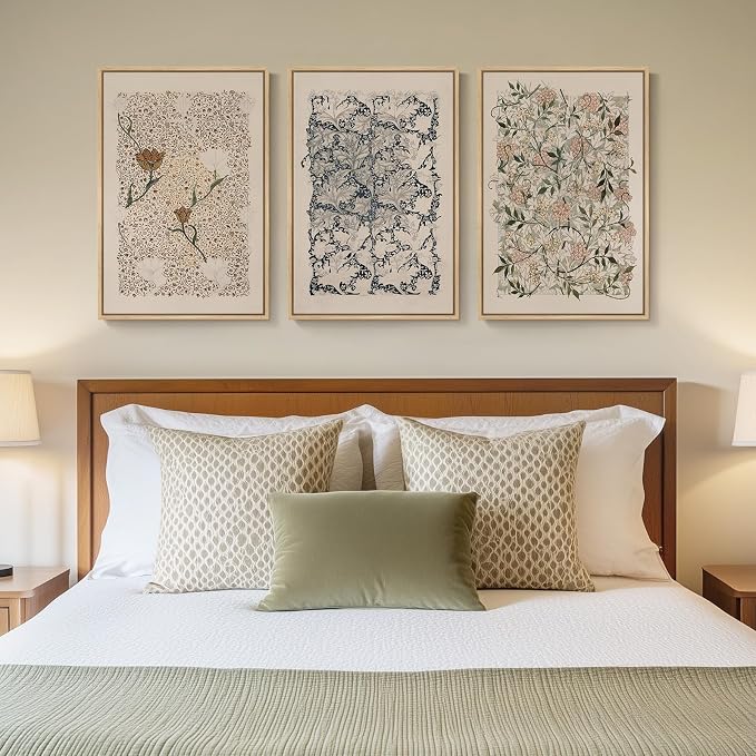 Framed William Morris Canvas Wall Art - Image 3
