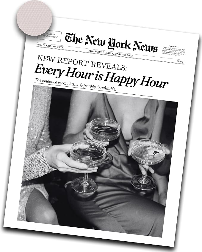 iHery Unframed Trendy NewsPaper Black Wall Art Prints Set of 1, 12x16in Canvas by iHery