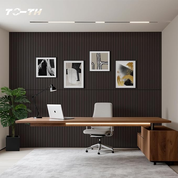 TO-TH Wood-Look Sound Panels, 4 Pack 47.2” x 23.6” Soundproof Wall Panels - Image 6